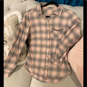 Maurices soft flannel button down shirt size med